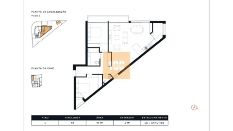Apartamento T2 para Venda em Arcozelo