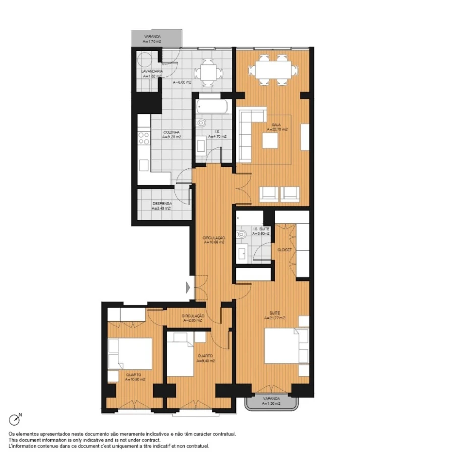 Apartamento T3 para Venda em Arroios Planta 1
