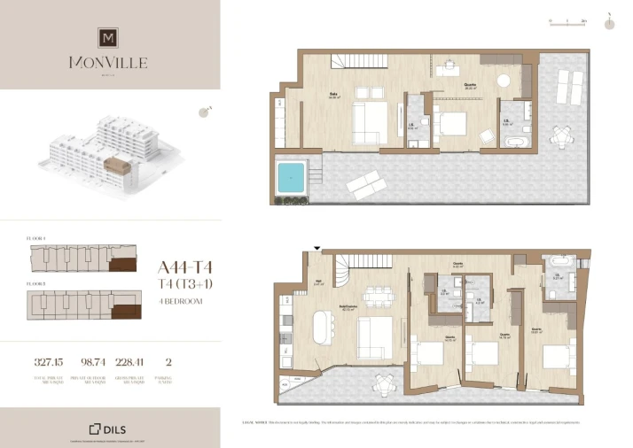 Apartamento T4 para Venda em Montijo e Afonsoeiro Planta 1