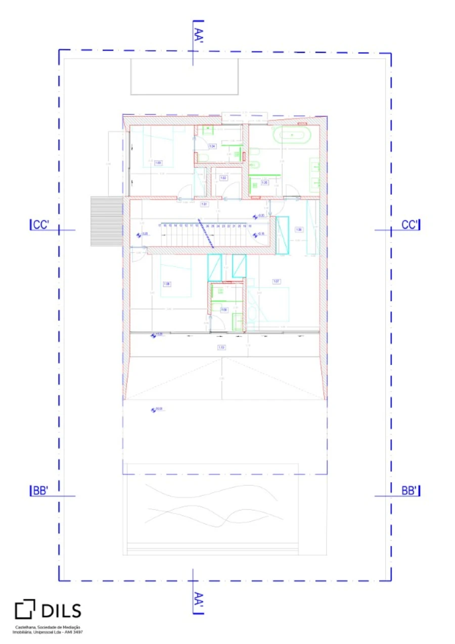 Moradia T6 para Venda em Montenegro Planta 1