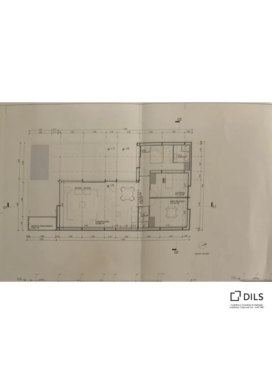 Moradia T3 para Venda em Carvalhal Planta 1
