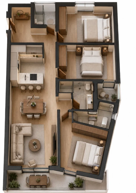 Apartamento T3 para Venda em Caniço