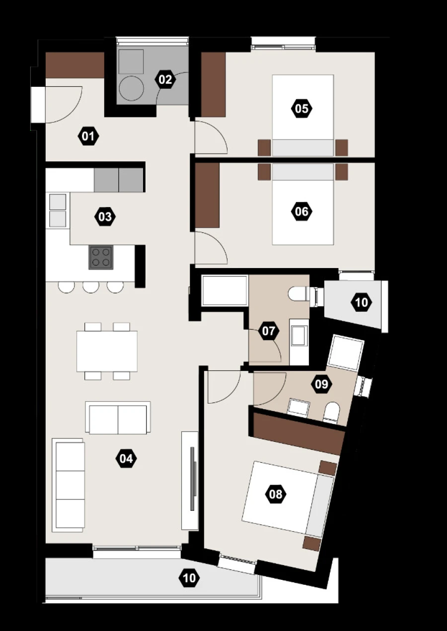 Apartamento T3 para Venda em Caniço Planta 2