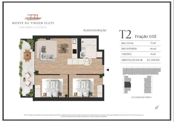 Apartamento T2 para Venda em Vilar de Andorinho Foto 9
