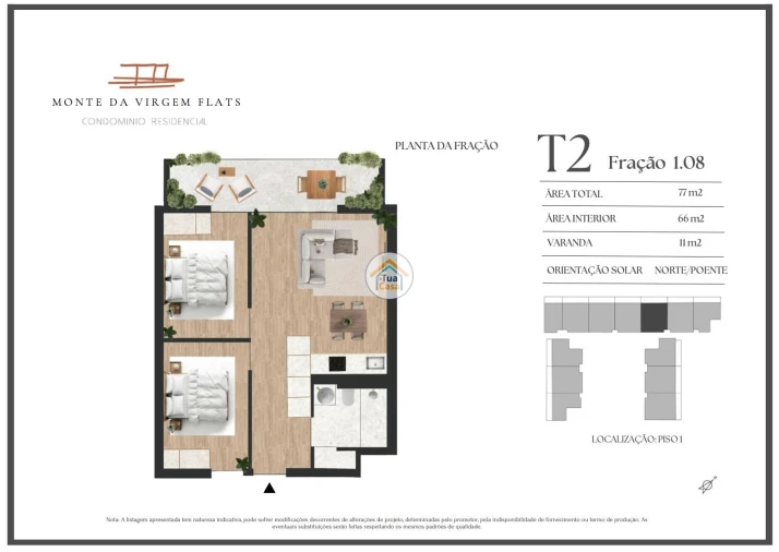 Apartamento T2 para Venda em Vilar de Andorinho Foto 9