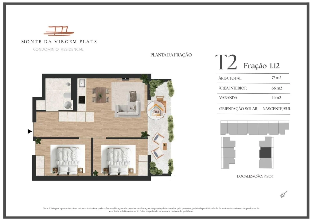Apartamento T2 para Venda em Vilar de Andorinho Foto 9