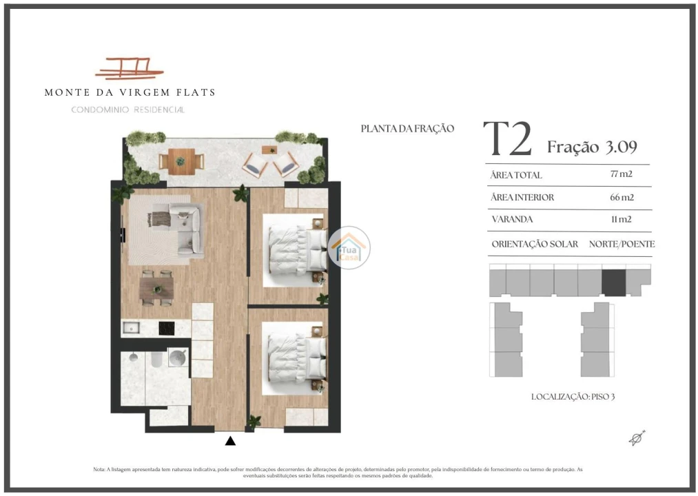 Apartamento T2 para Venda em Vilar de Andorinho Foto 9
