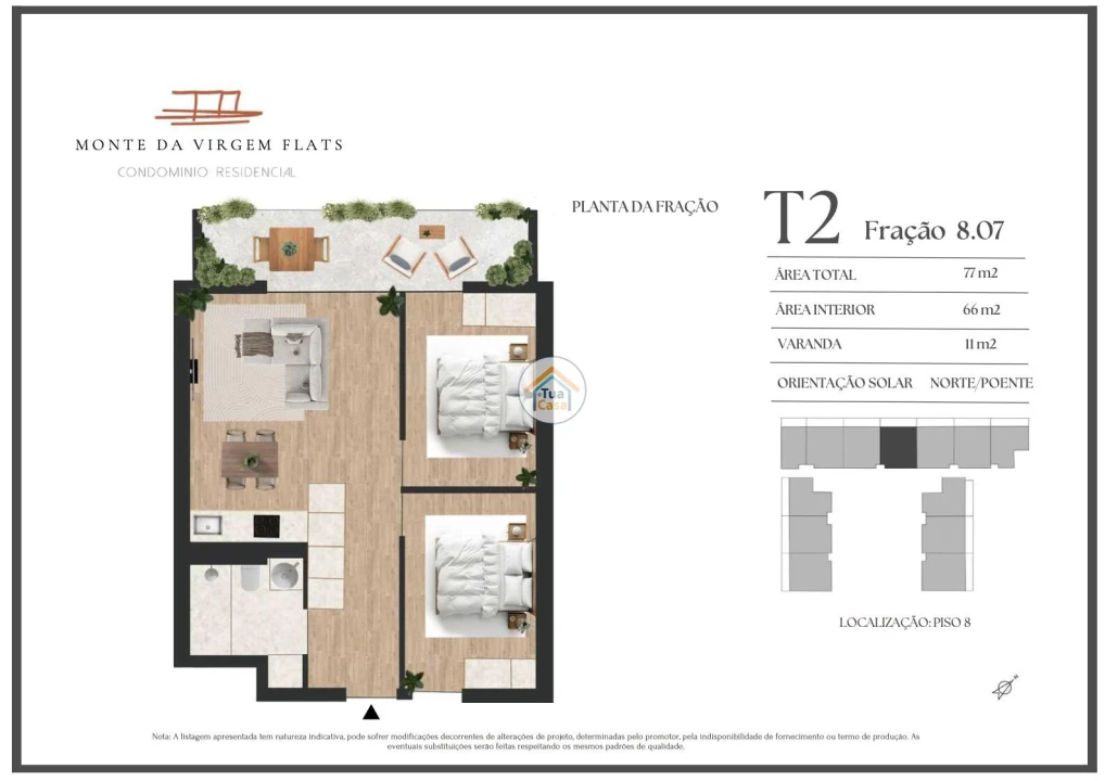 Apartamento T2 para Venda em Vilar de Andorinho Foto 9