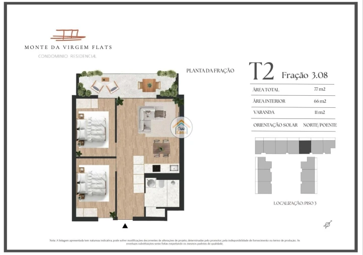 Apartamento T2 para Venda em Vilar de Andorinho Foto 9