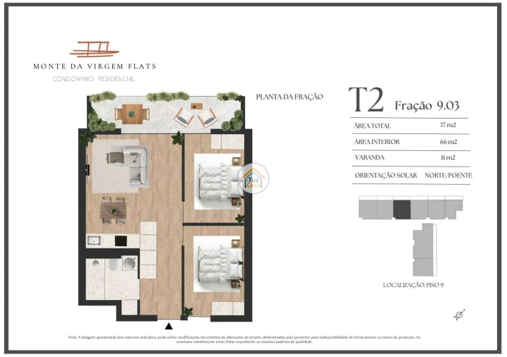 Apartamento T2 para Venda em Vilar de Andorinho Foto 9