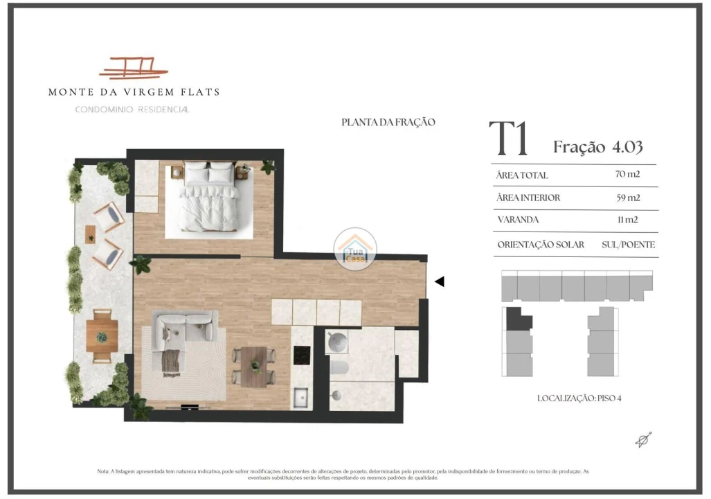 Apartamento T1 para Venda em Vilar de Andorinho Foto 9