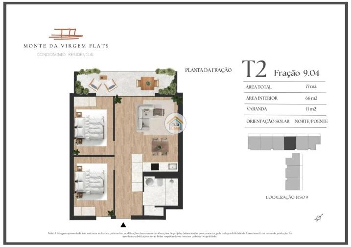 Apartamento T2 para Venda em Vilar de Andorinho Foto 9
