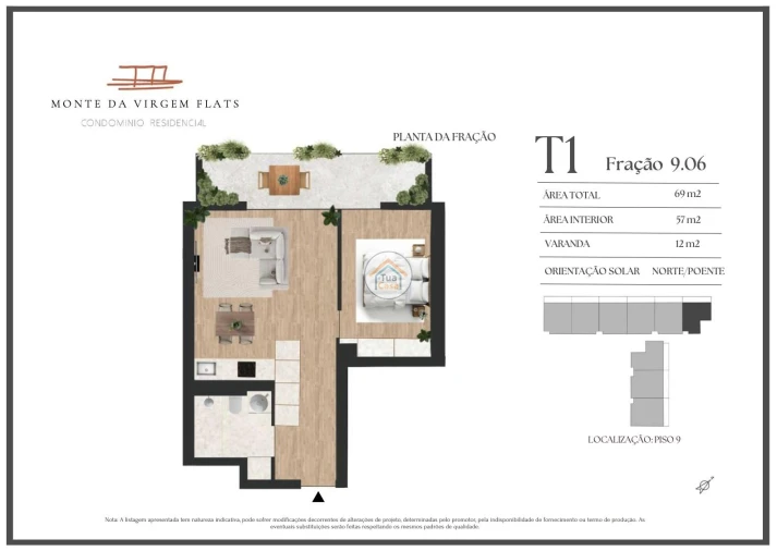 Apartamento T1 para Venda em Vilar de Andorinho Foto 9