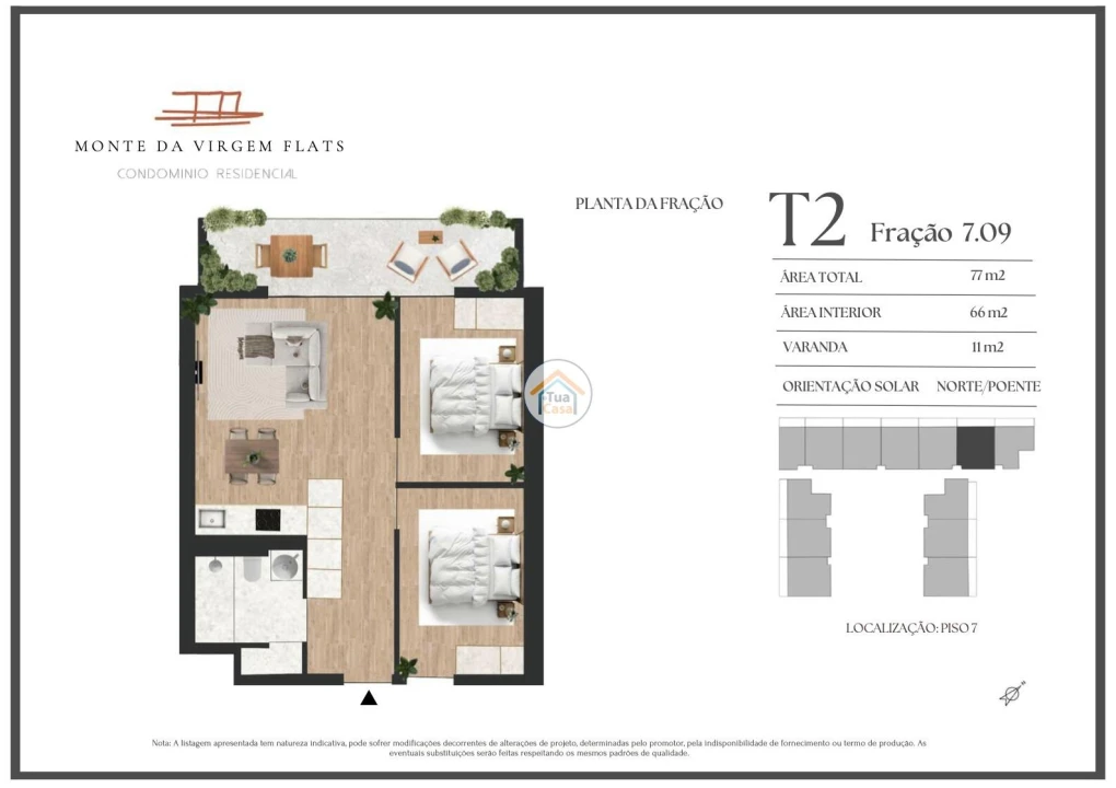 Apartamento T2 para Venda em Vilar de Andorinho Foto 9