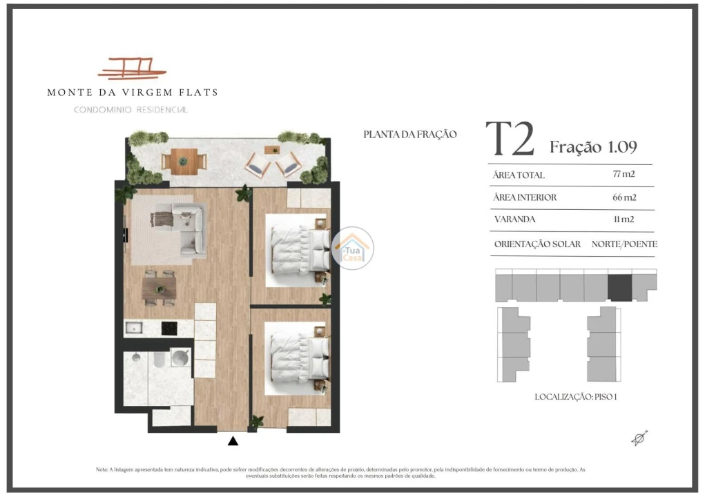Apartamento T2 para Venda em Vilar de Andorinho Foto 9