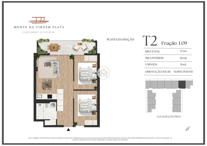 Apartamento T2 para Venda em Vilar de Andorinho Foto 9
