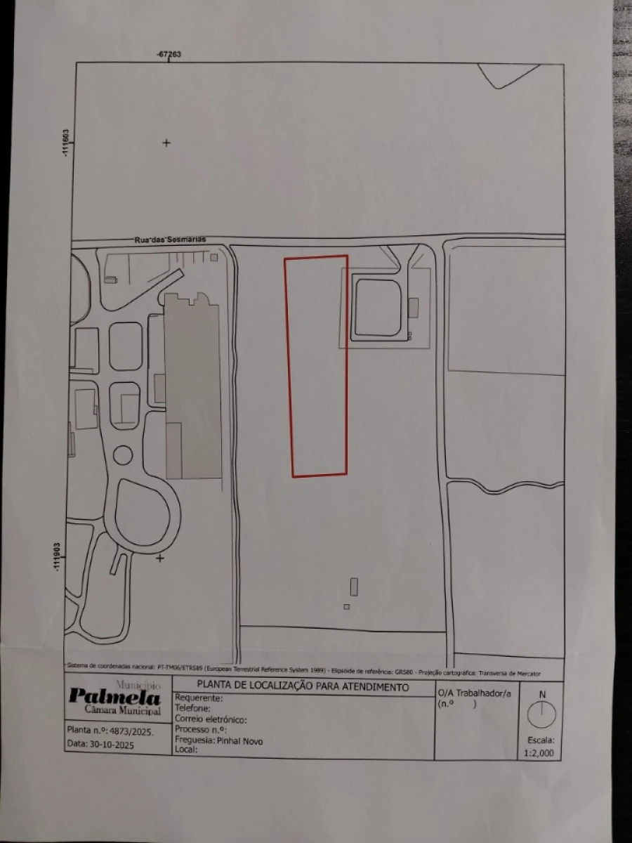 Terreno Agricola ou Rústico para Venda em Pinhal Novo Planta 1