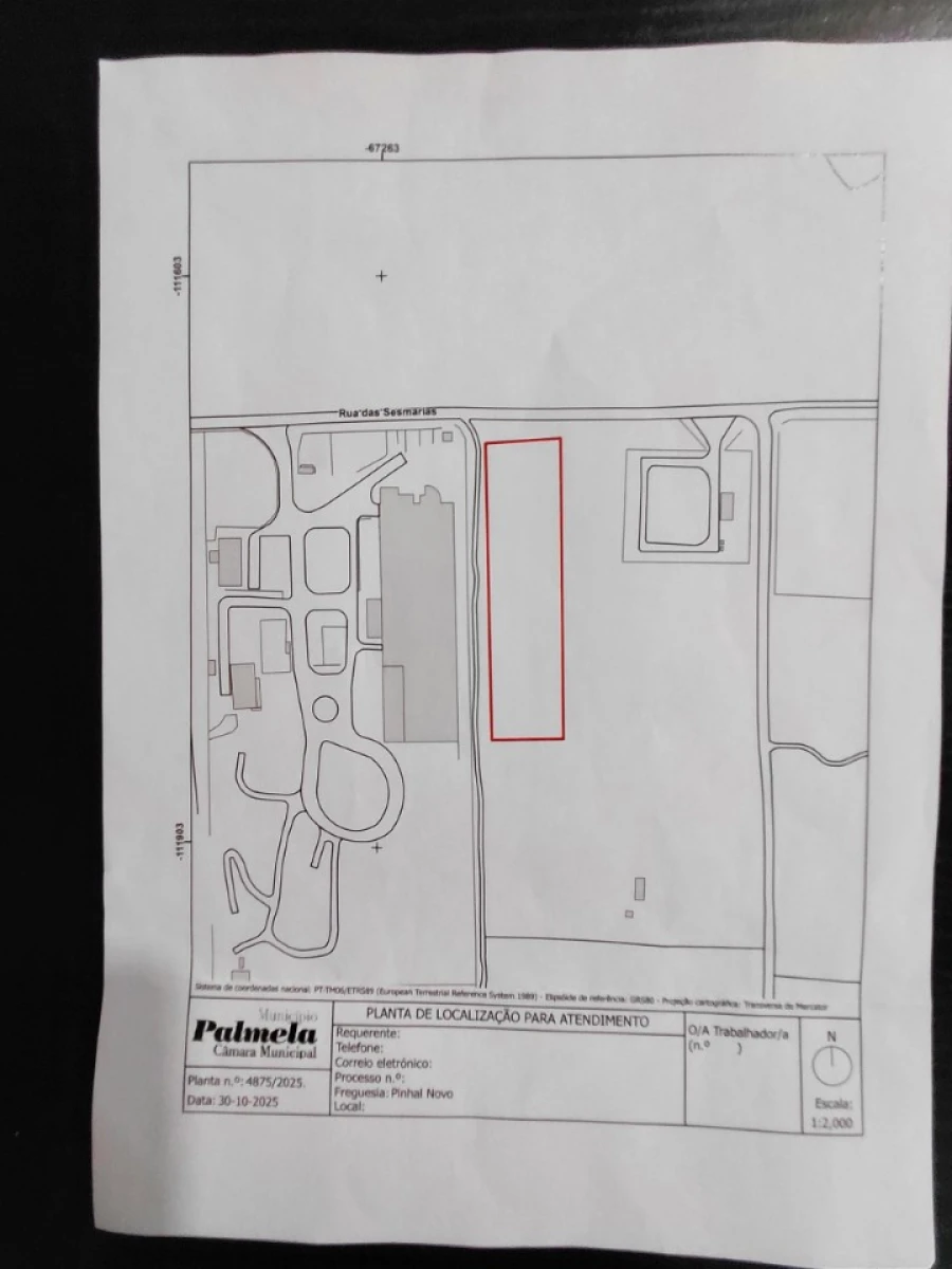 Terreno Agricola ou Rústico para Venda em Pinhal Novo Planta 1