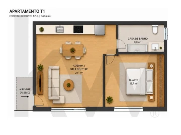 Apartamento T1 para Venda em Caniço
