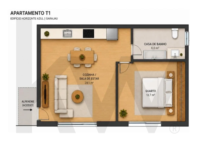 Apartamento T1 para Venda em Caniço Foto 15