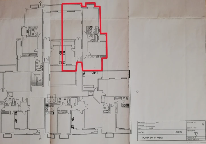 Apartamento T3 para Venda em Lagos (São Sebastião e Santa Maria) Planta 1