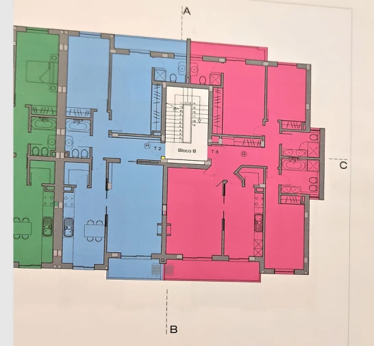 Apartamento T2 para Venda em Santa Barbara de Nexe Planta 1