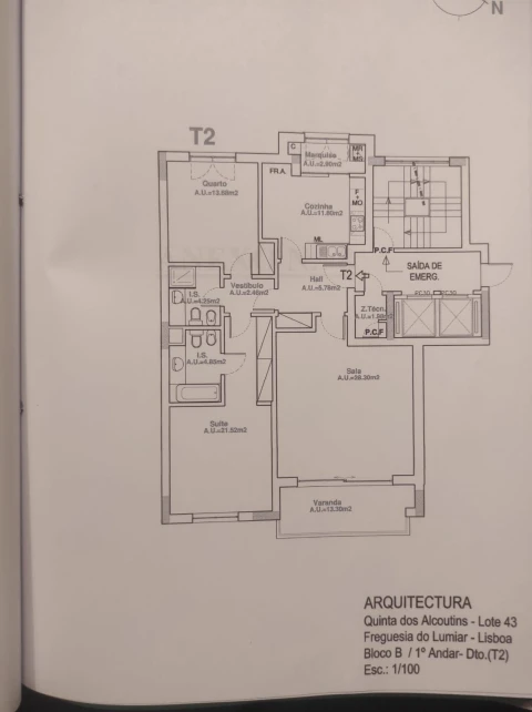 Apartamento T2 para Venda em Lumiar