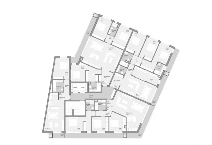Apartamento T3 para Venda em Bougado (São Martinho e Santiago) Planta 1