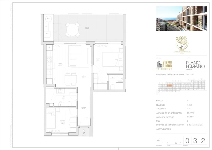 Apartamento T2 para Venda em Sesimbra (Santiago) Planta 1
