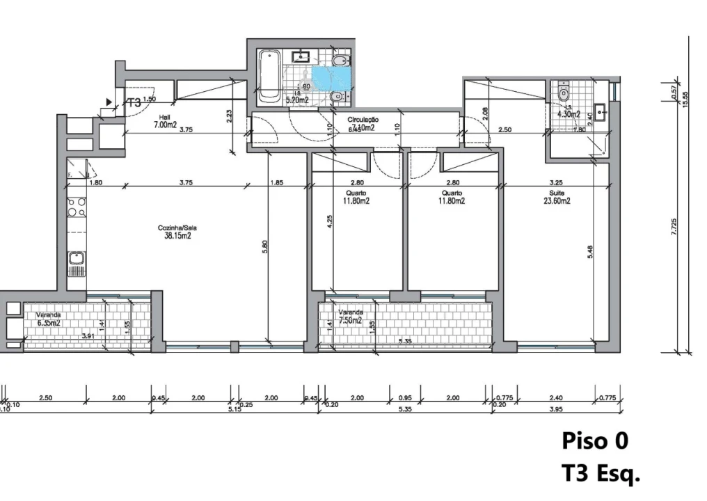 Apartamento T3 para Venda em Alverca do Ribatejo e Sobralinho Planta 2