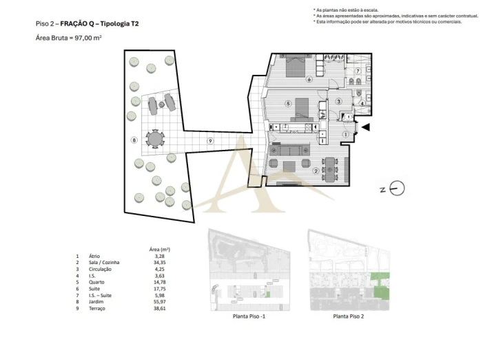 Apartamento T2 para Venda em Paranhos Planta 1