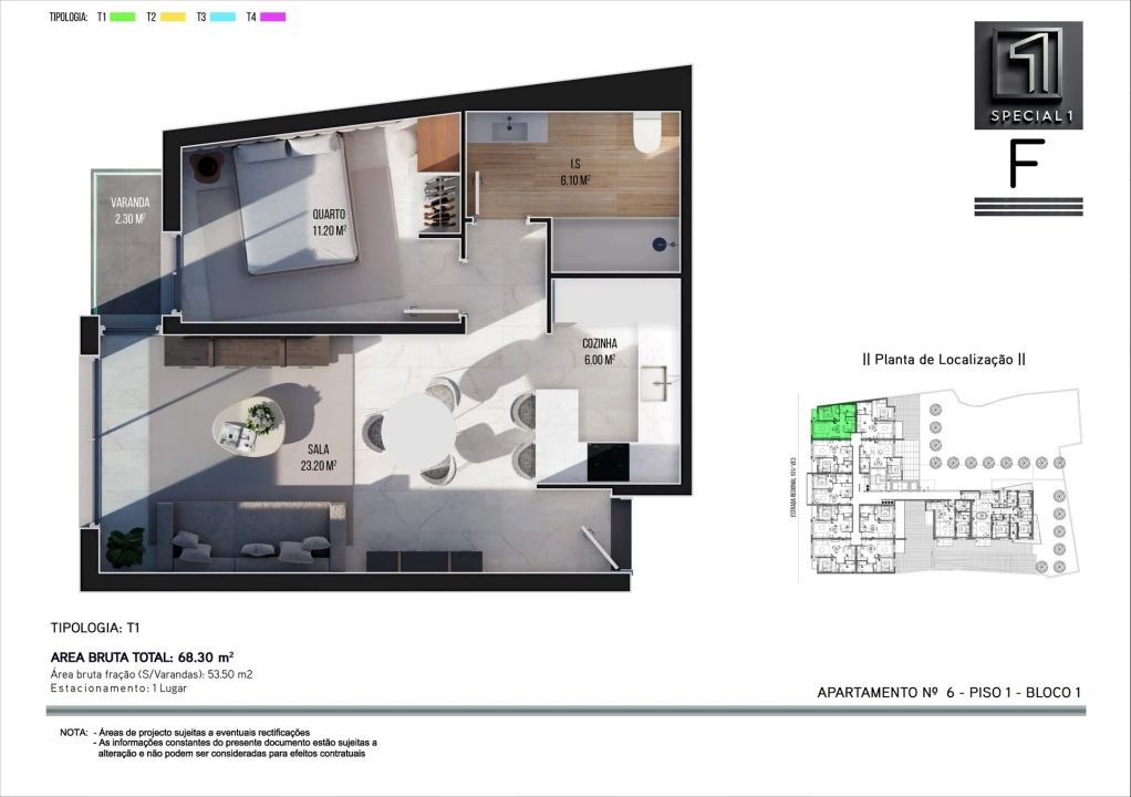 Apartamento T1 para Venda em Ribeira Brava Foto 17