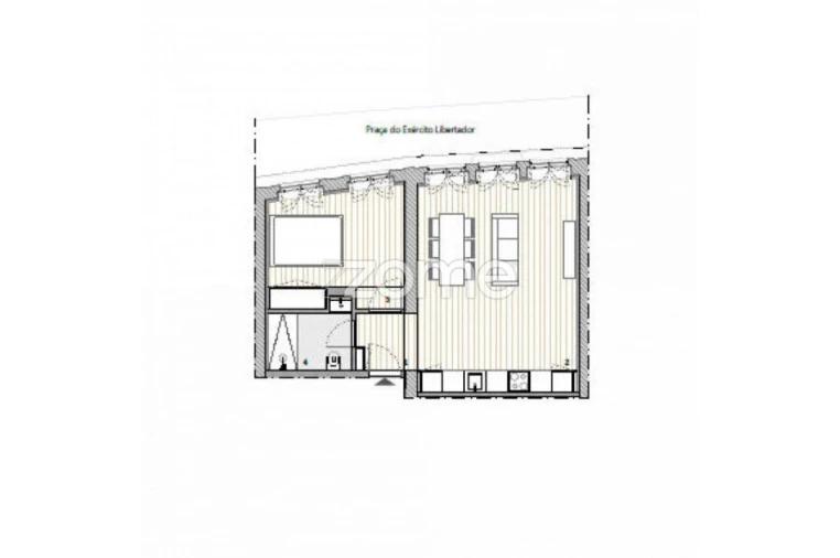 Apartamento T1 para Venda em Cedofeita, Santo Ildefonso, Sé, Miragaia, São Nicolau e Vitória Planta 1