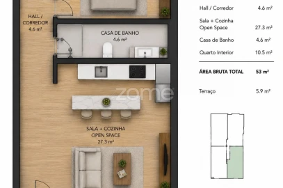 Apartamento T1 para Venda em Cascais e Estoril