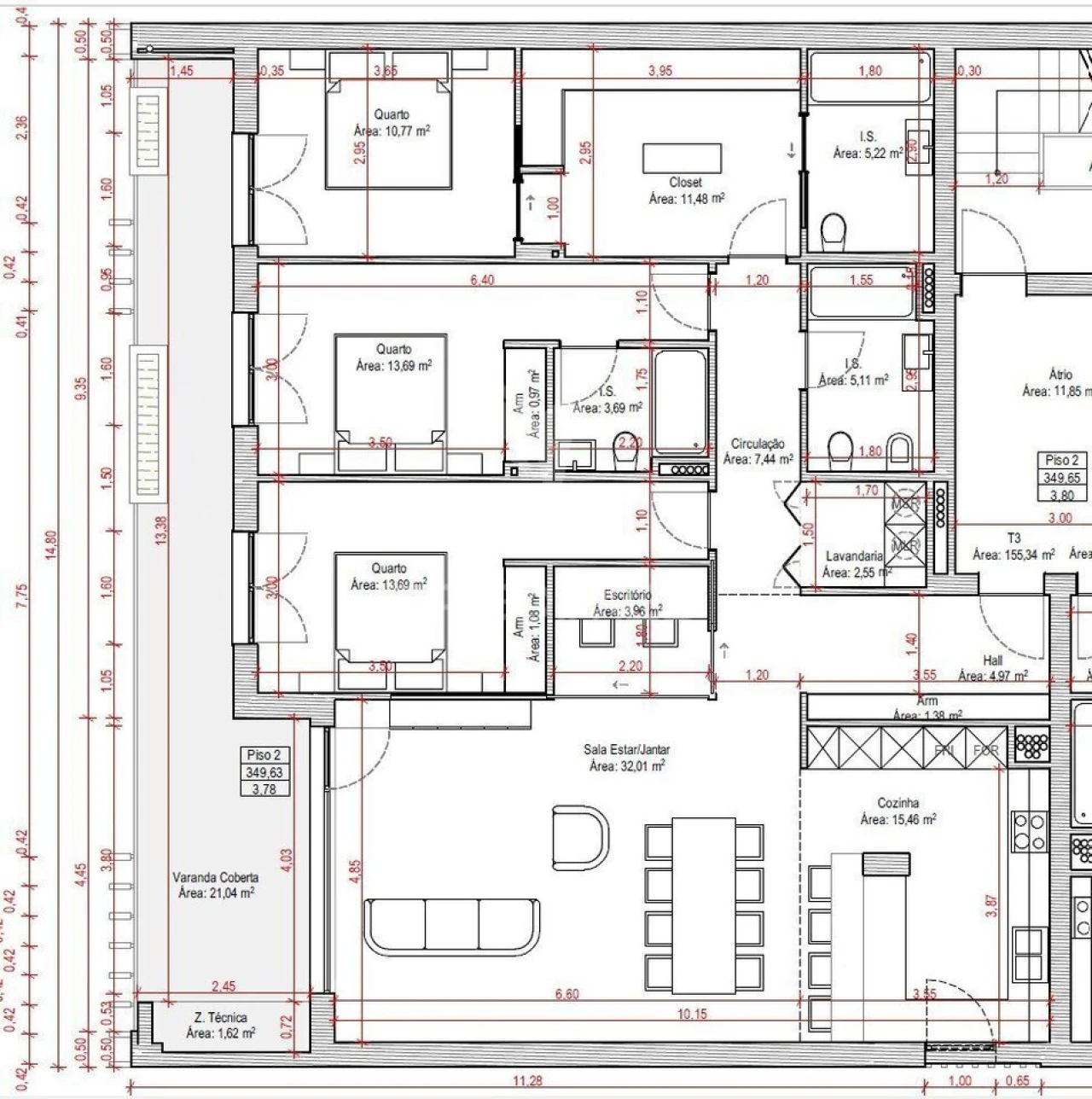 Apartamento T3 para Venda em Fatima Foto 30