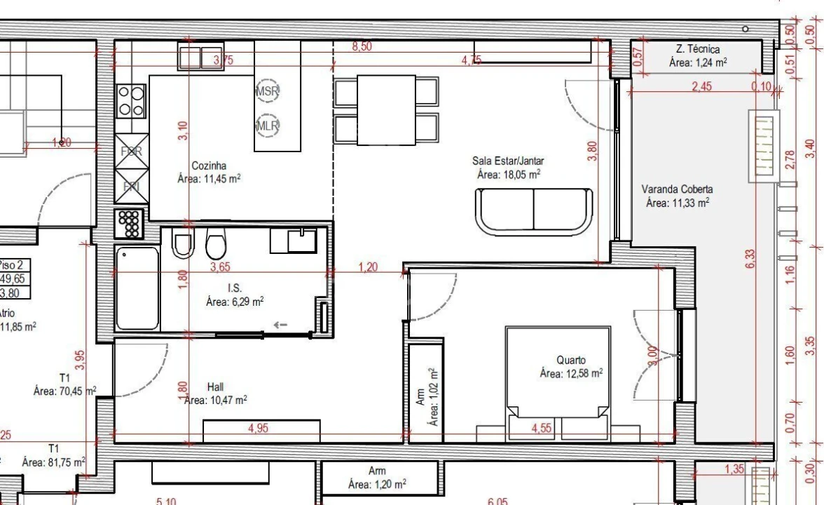 Apartamento T1 para Venda em Fatima Foto 20