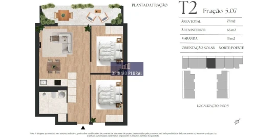 Apartamento T2 para Venda em Vilar de Andorinho