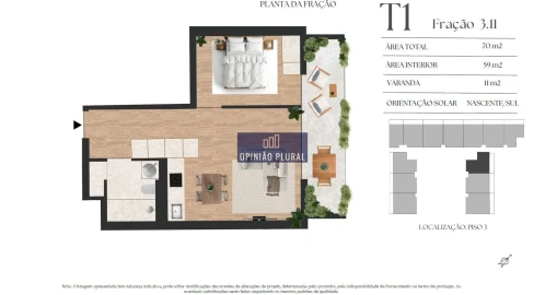 Apartamento T1 para Venda em Vilar de Andorinho