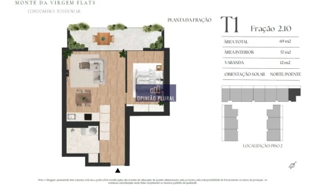 Apartamento T1 para Venda em Vilar de Andorinho