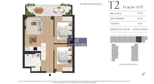 Apartamento T2 para Venda em Vilar de Andorinho
