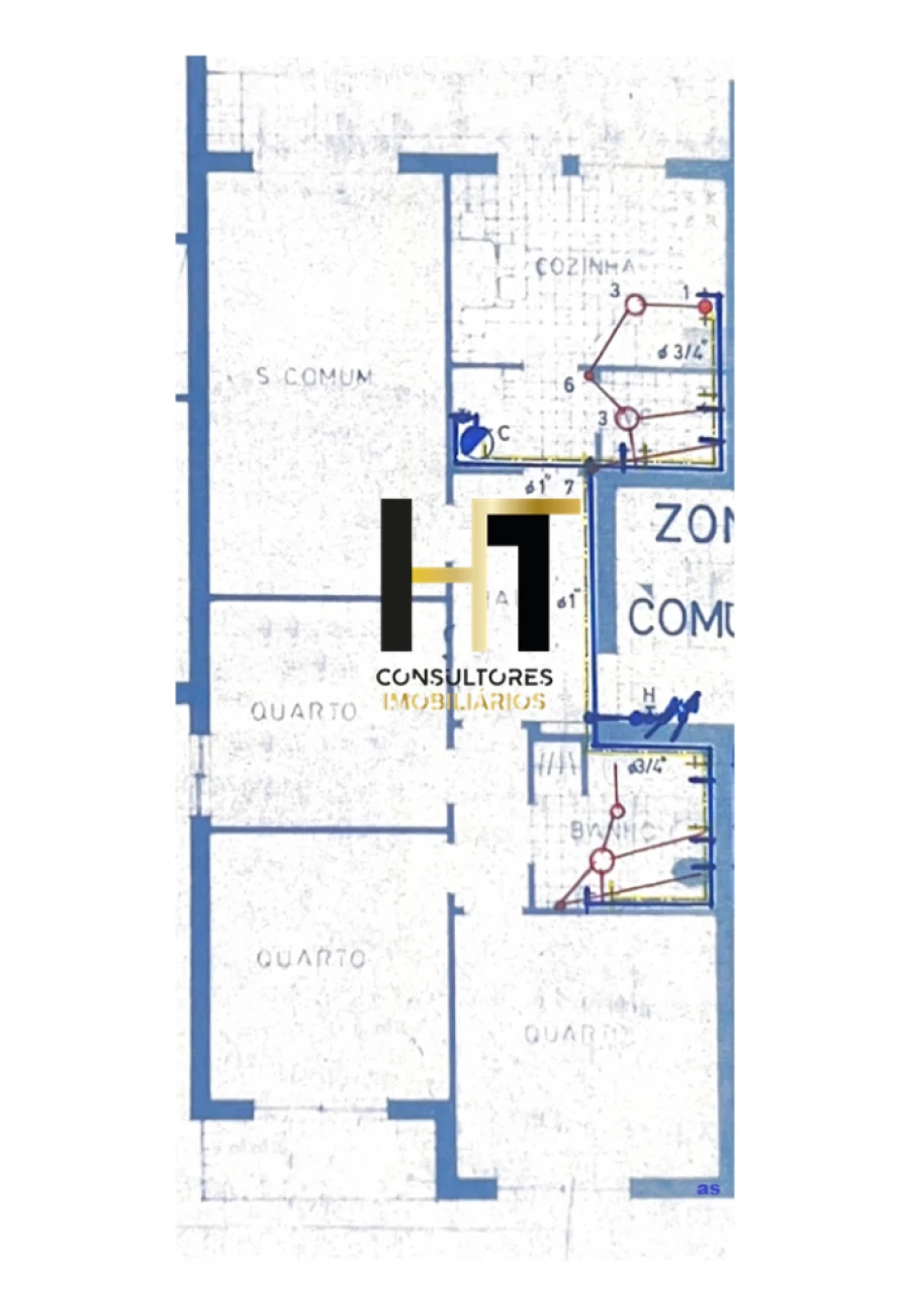 Apartamento T3 para Venda em Castêlo da Maia Planta 1
