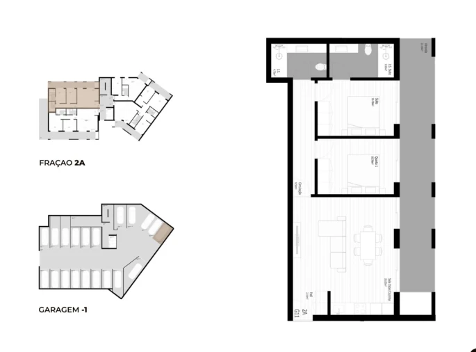 Apartamento T2 para Venda em Pedrouços Planta 1