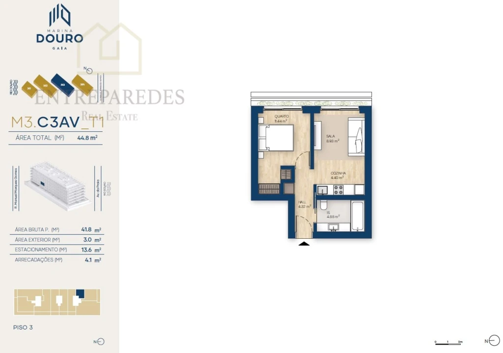 Apartamento T1 para Venda em Santa Marinha e São Pedro da Afurada Foto 45