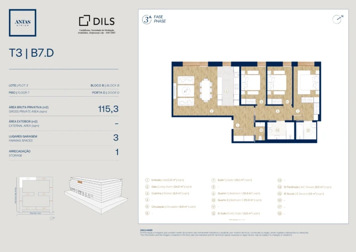 Apartamento T3 para Venda em Campanhã Planta 1