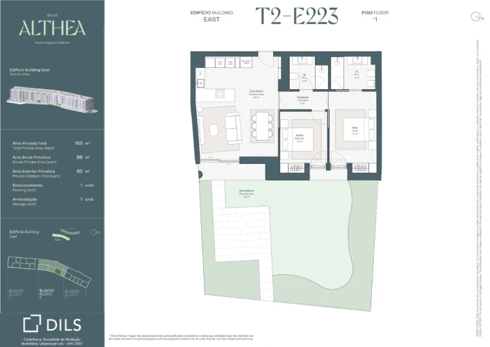Apartamento T2 para Venda em Queluz e Belas Planta 1