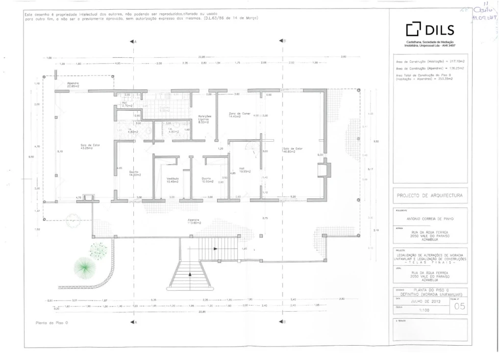 Quinta T4 para Venda em Vale do Paraiso Planta 2