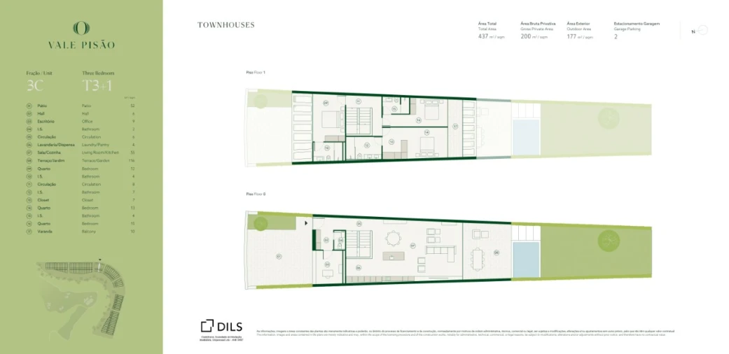 Moradia T3 para Venda em Água Longa Planta 1