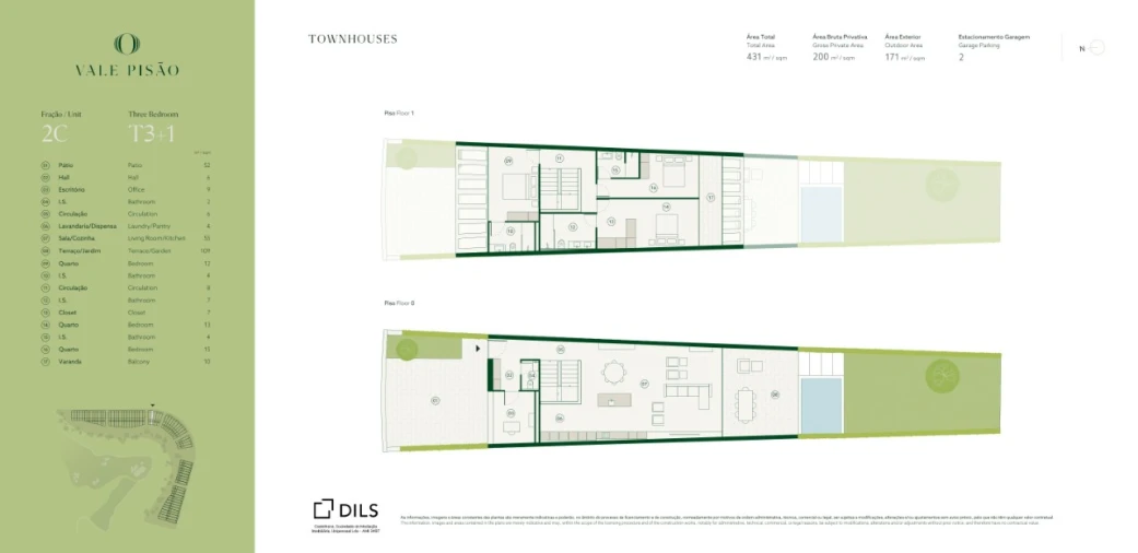 Moradia T3 para Venda em Água Longa Planta 1