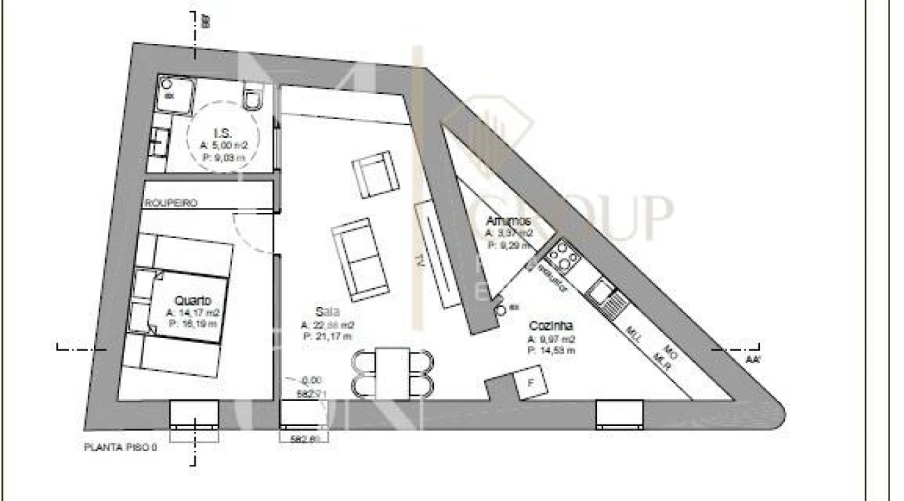 Apartamento T1 para Venda em Covilhã e Canhoso Foto 4