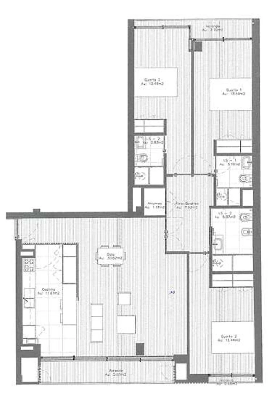 Apartamento T3 para Venda em Ramalde Planta 1